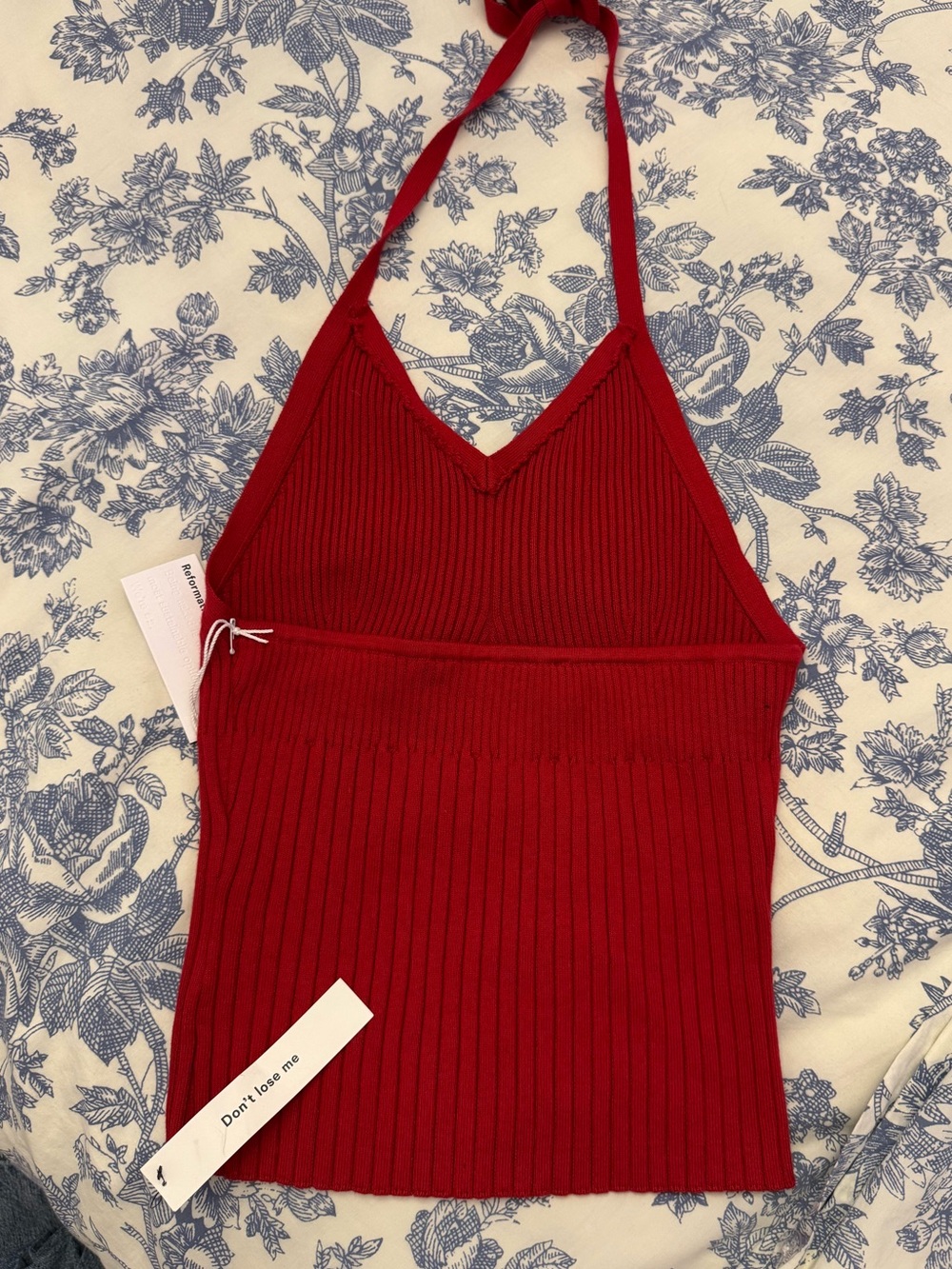 Reformation Delia Ribbed Halter Top - Picture 4 of 6